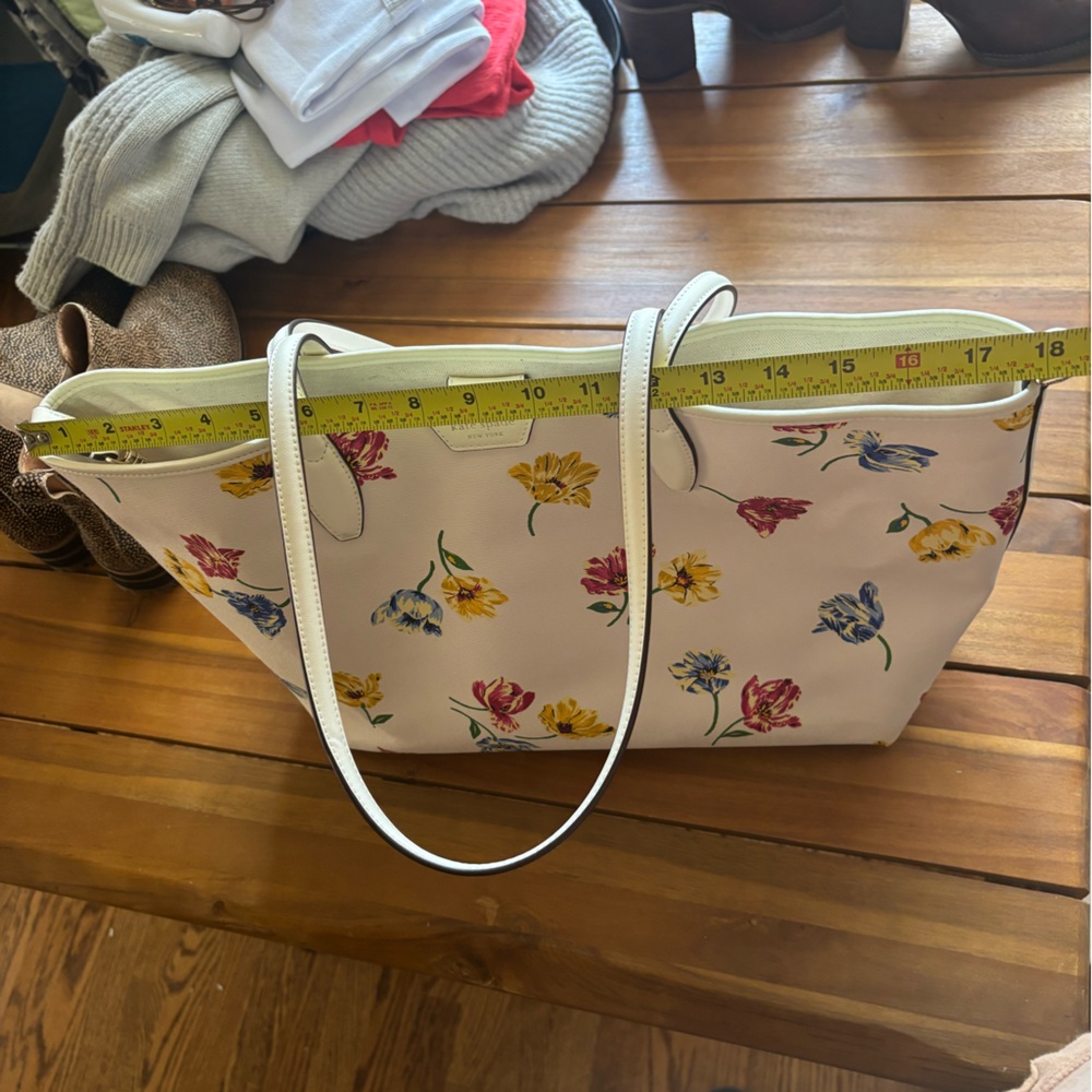 Kate Spade Sutton Tulip Toss Printed Tote Large Size - Picture 11 of 13